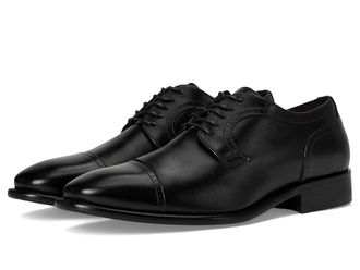 Johnston & Murphy Cormac Cap Toe Mens Shoes Black Italian Calfskin : 11.5 M, Leather