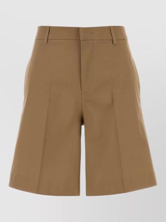 Pantaloni Torino stretch cotton bermuda shorts front pleats