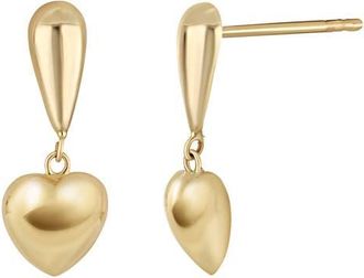 Bony Levy 14K Gold Heart Drop Earrings in 14Ky at Nordstrom