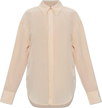 Victoria Beckham Silk Shirt - Dames - Overhemden - Roze - S - Overhemden