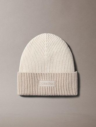 Calvin Klein Gorro De Punto De Mezcla De Cashmere Y Lana