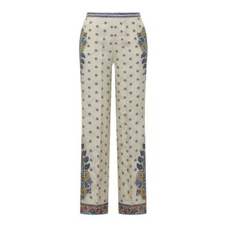 Etro Etro, Wide Trousers, female, Multicolor, Size: XS Trousers with Medallion Motif