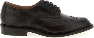 Trickers Schoenen, Heren, Bruin, 44 EU, Leer, Bourton Leren Veterschoenen