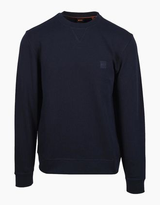 HUGO BOSS Mens Boss Orange WESTART SWEATSHIRT DARK BLUE - Navy - Size: 38