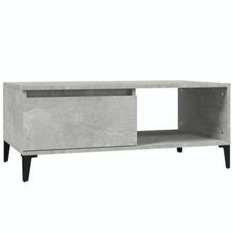 vidaXL Vidaxl - Mesa De Centro Madera Contrachapada Gris Hormig&oacute;n 90x50x36,5 Cm