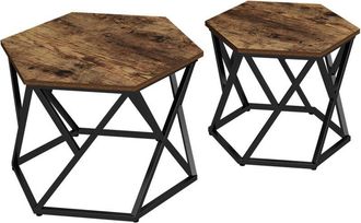 Vicco Set di tavolini Fyrk, Rovere rustico, 57 x 42 cm 2 parti Vicco