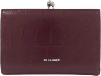 Jil Sander Pre-owned leren portemonnee - Heren - Vintage Accessoires - Rood - ONE Size - Leer - Vintage