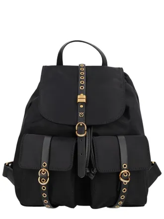 Pinko Nylon Flap Buckle Backpack