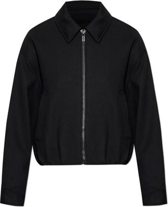 Michael Kors Stretch Wool Blend Twill Bomberjack - Dames - Zomerjassen - Zwart - XS - Wol - Jassen