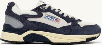 Autry HYPERWAY SNEAKERS IN SPACE BLUE AND SILVER MESH AND SUEDE