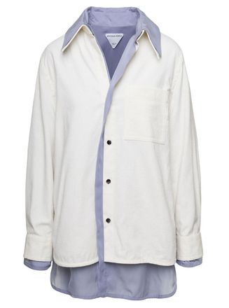 Bottega Veneta White Relaxed Double layer Shirt