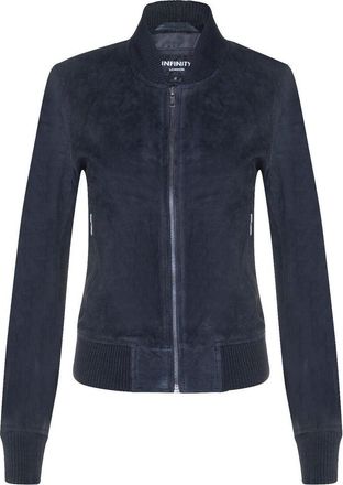 Infinity Leather Womens MA-1 Suede Bomber Jacket-Arnhem