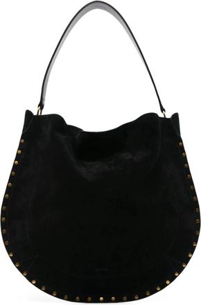 Isabel Marant Zwarte Su&egrave;de Schoudertas met Studs - Dames - Schoudertassen - Zwart - ONE Size - Su&egrave;de - Tassen