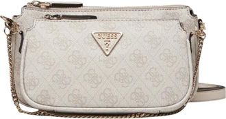 Guess Noelle Double Pouch Crossbody - Bags - Mujer - Beige - ONE SIZE