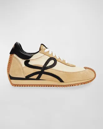 Loewe Flow Runner Suede and Leather Sneakers