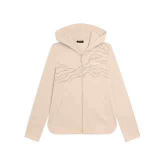 Freddy Felpa Cappuccio in French Terry con Zip e Motivo Grafico
