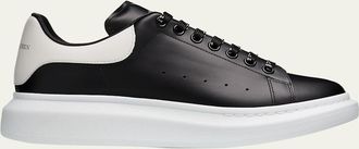 Alexander McQueen Mens Leather Oversized Sneakers