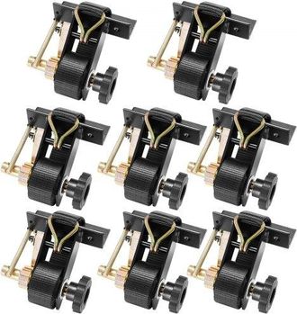 OEM Correas De Trinquete A Portaequipajes, 38 Mm X 2,25 M, Montaje En Tubo Cuadrado Negro, Con Ganchos Dobles En J, Carga 226,8 Kg, Con Hebilla De Carga, 
