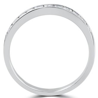 Pompeii3 Princess Cut 1/2ct Diamond Wedding Anniversary 14K Ring White Gold Size Selectable