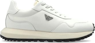 Emporio Armani Logo Sneakers - Heren - Sneakers - Wit - 46 EU - Leer - Schoenen
