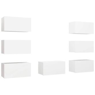 Berkfield Home TV Cabinets 7 pcs White 30.5x30x60 cm Engineered Wood