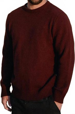 Anian The Cashmino Crewneck Top In Merlot
