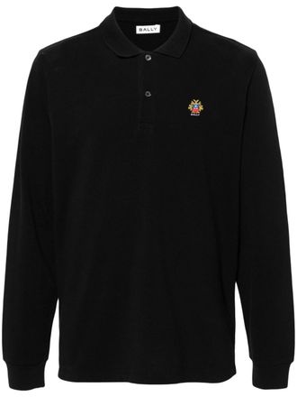 Bally logo-embroidered organic cotton polo shirt - men - Organic Cotton - XXXL - Black