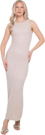 Guess Kleedjes, Dames, Beige, XS, Gebreide Jurk