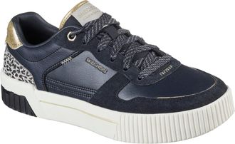 Skechers Womens Jade Lustrous Luxury Sneaker, Black Duraleather/Multi Trim, 6 UK