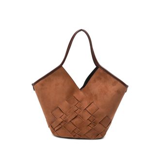 Hereu Coloma Woven V-cutout Shoulder Bag