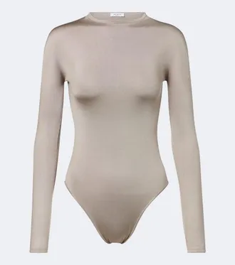 Alaia Ala&iuml;a Silk-blend bodysuit