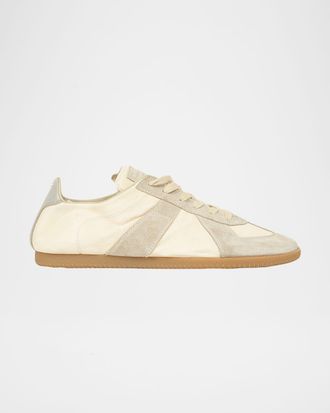 Maison Margiela Men & apos;s Replica Napa Leather and Suede Low-Top Sneakers