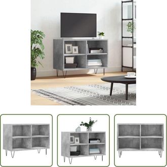 vidaXL Mobile TV Grigio Cemento - Mobile Porta TV Grigio Cemento 69,5x30x50 cm Legno Multistrato