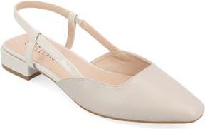 Journee Collection Paislee Slingback Pump in Beige at Nordstrom Rack, Size 6.5
