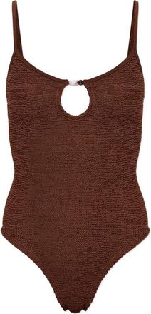 Hunza G Mia Beaded Crinkle Swimsuit