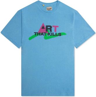 Gallery Dept. Mens T-Shirt in Blue Cotton - Size X-Large