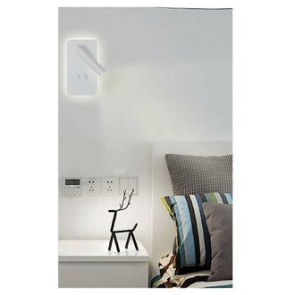 Trade Shop Trade Shop Traesio - Trade Shop - Applique A Muro 6 W Doppia Fonte Luminosa Led Cob Smd Luce 6500k 3000k 4000k E20