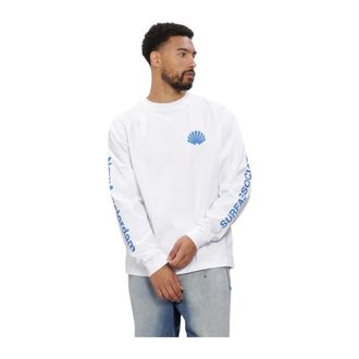 New Amsterdam Surf Association Exclusives Kleding Logo Long Sleeve - Heren - Tops - Wit - Maat: M