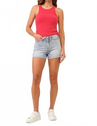 Dear John Denim Carrie High Rise Jean Shorts In Naples Wash