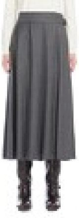 Max Mara Palk Skirt - Dames - Midirokken - Grijs - L - Rokken