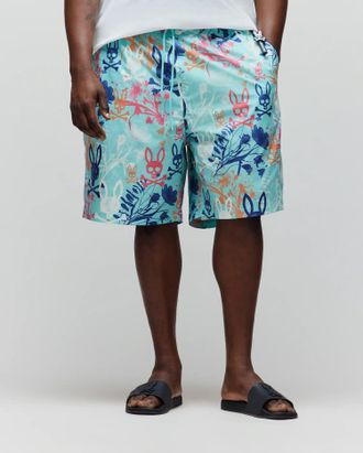 Psycho Bunny Mens Big And Tall Santino Swim Trunk 405 AQUA HAZE / 1XLT