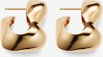 Agmes Creolen aus goldenem Silber Bubble