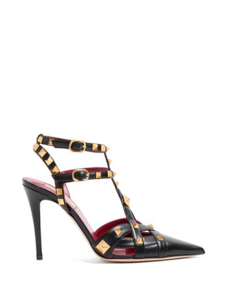 Valentino Garavani Black Studdy Leather Pumps