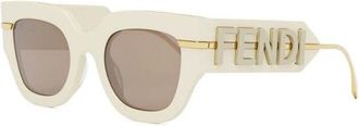 Fendi Sunglasses, female, Brown, 51 MM, Fendigraphy Fe40097I 25E
