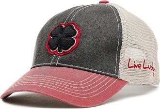 Black Clover Two Tone Vintage 4 Adjustable Hat Baseball Caps Black/Red/Black, Cotton