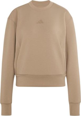 adidas D4T Workout Warm Up Crew Neck Pullover f&uuml;r Damen | beige