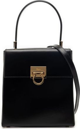Ferragamo Pre-owned Ferragamo Small Leather Gancini Iconic Top Handle Bag Ladies ANWBRLXFCWD6QPGB