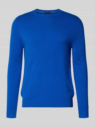 Christian Berg Strickpullover aus Wolle-Kaschmir-Mix in Royal Melange, Gr&ouml;&szlig;e XL