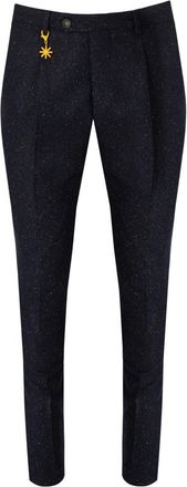 Manuel Ritz Slim Fit Melange Blue Trousers