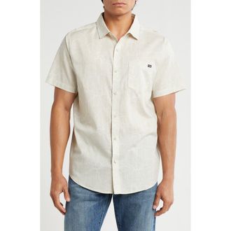 Hurley Caryota Short Sleeve Cotton Button-Up Shirt in Bone at Nordstrom Rack, Size Small